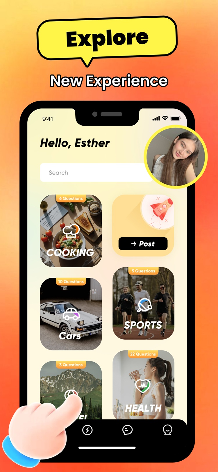 App Screenshot 1 - Live Streaming Interface with a female streamer